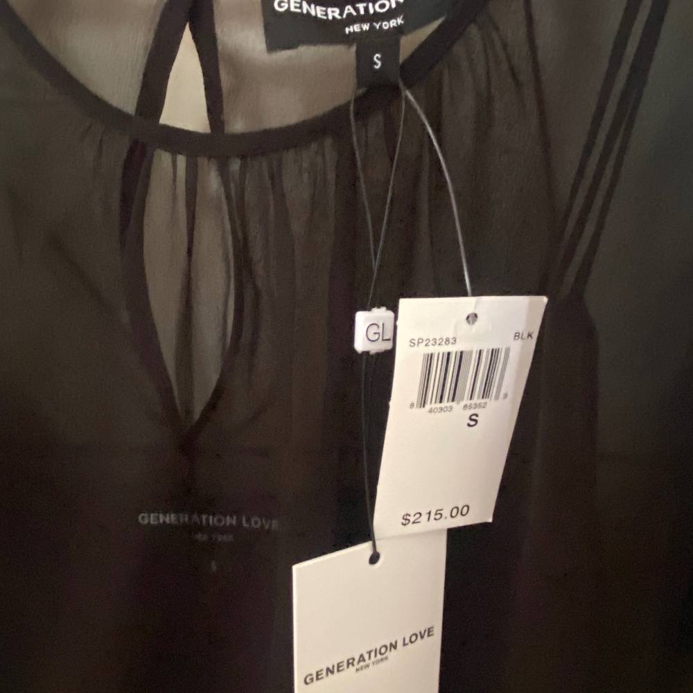 Generation Love 2 Piece Top NWT Black Size S